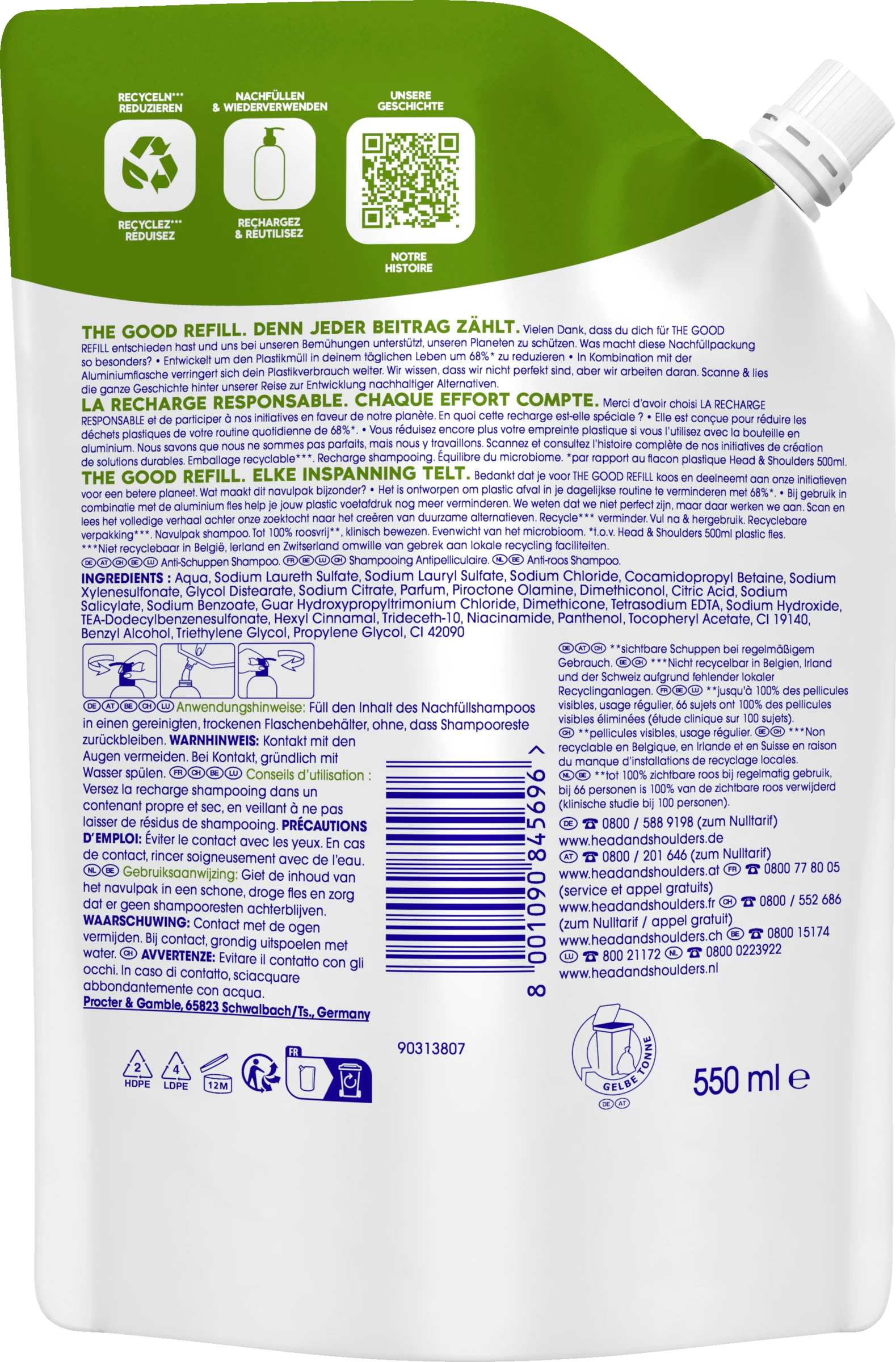 Haarshampoo Apple Fresh Nachfüllpack 4 Haarshampoo Apple Fresh Nachfüllpack – Bild 2