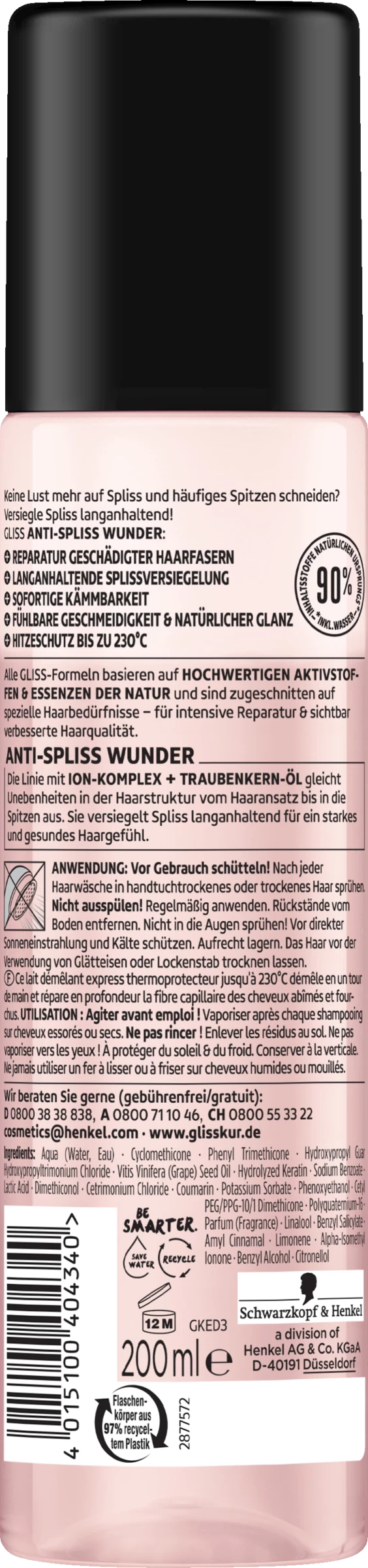 Anti-Spliss Wunder Express-Repair-Spülung 4 Anti-Spliss Wunder Express-Repair-Spülung – Bild 2