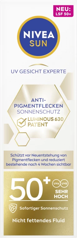 NIVEA UV Gesicht Experte Anti-Pigmentflecken Sonnenschutz LsF50+