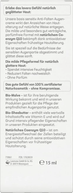 Lavera Basis Intensiv Anti-Falten Augencreme 11 Lavera Basis Intensiv Anti-Falten Augencreme -hochwertige Pflegeprodukte MAM 10496634 SHOP IMAGE 1.4