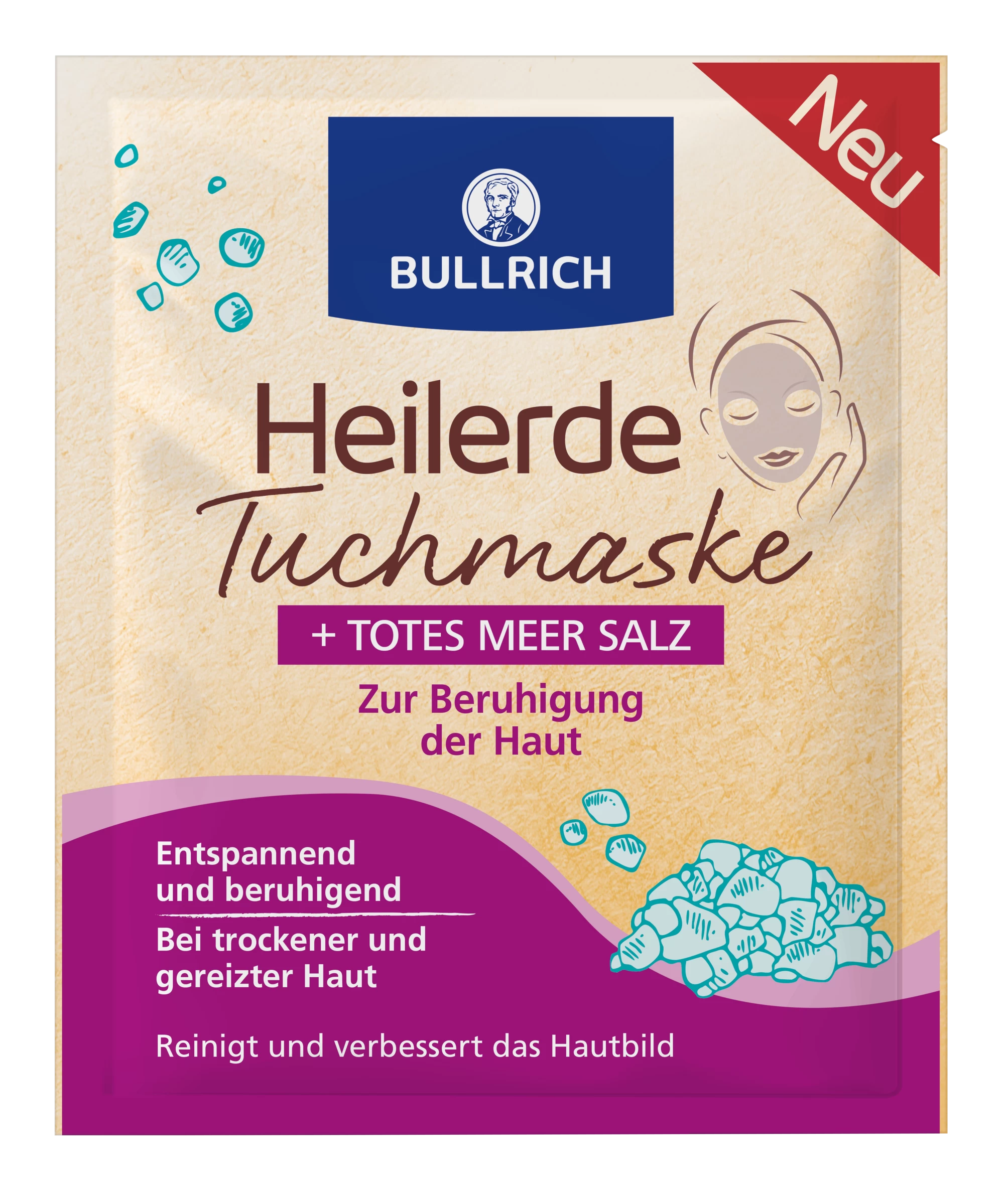 Heilerde Tuchmaske + Totes Meer Salz 3 Heilerde Tuchmaske + Totes Meer Salz