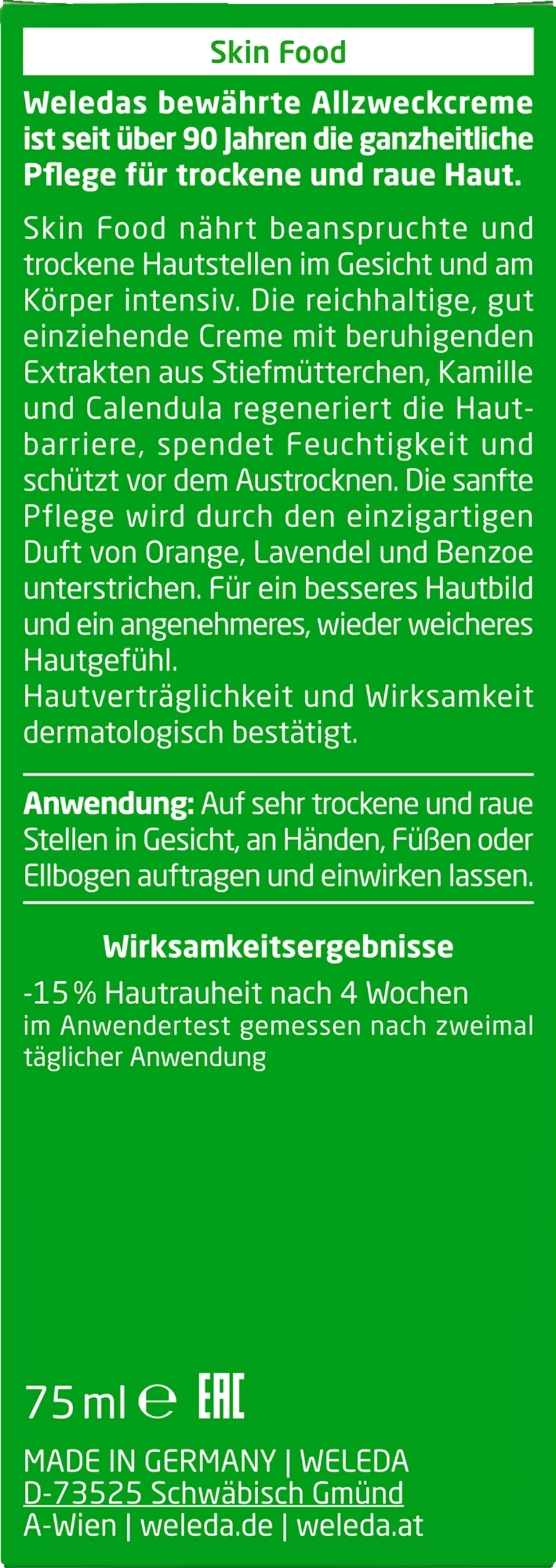 Weleda Skin Food Hautcreme 4 Weleda Skin Food Hautcreme – Bild 2