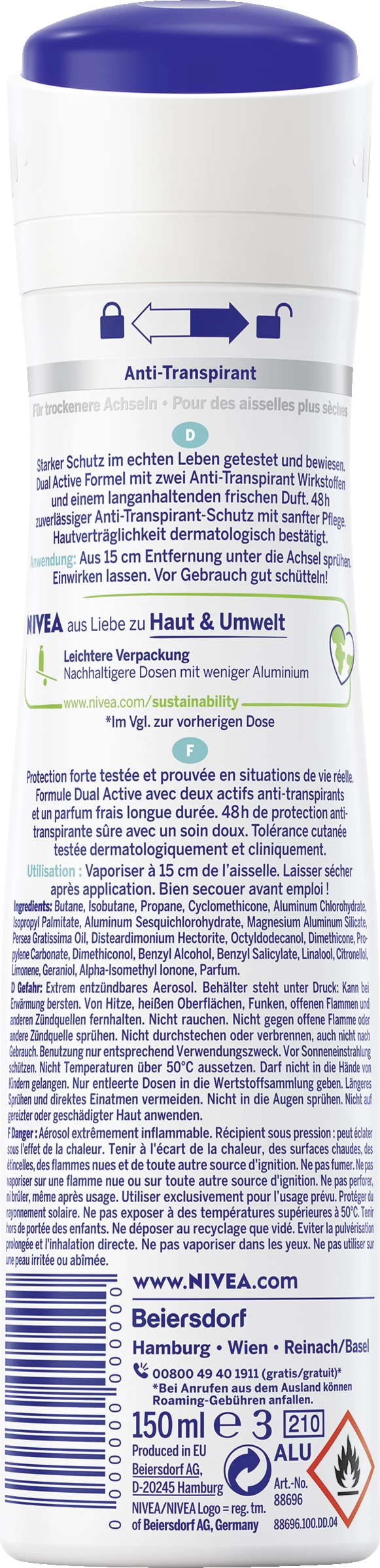 NIVEA Anti-Transpirant Spray Dry Active 4 NIVEA Anti-Transpirant Spray Dry Active – Bild 2