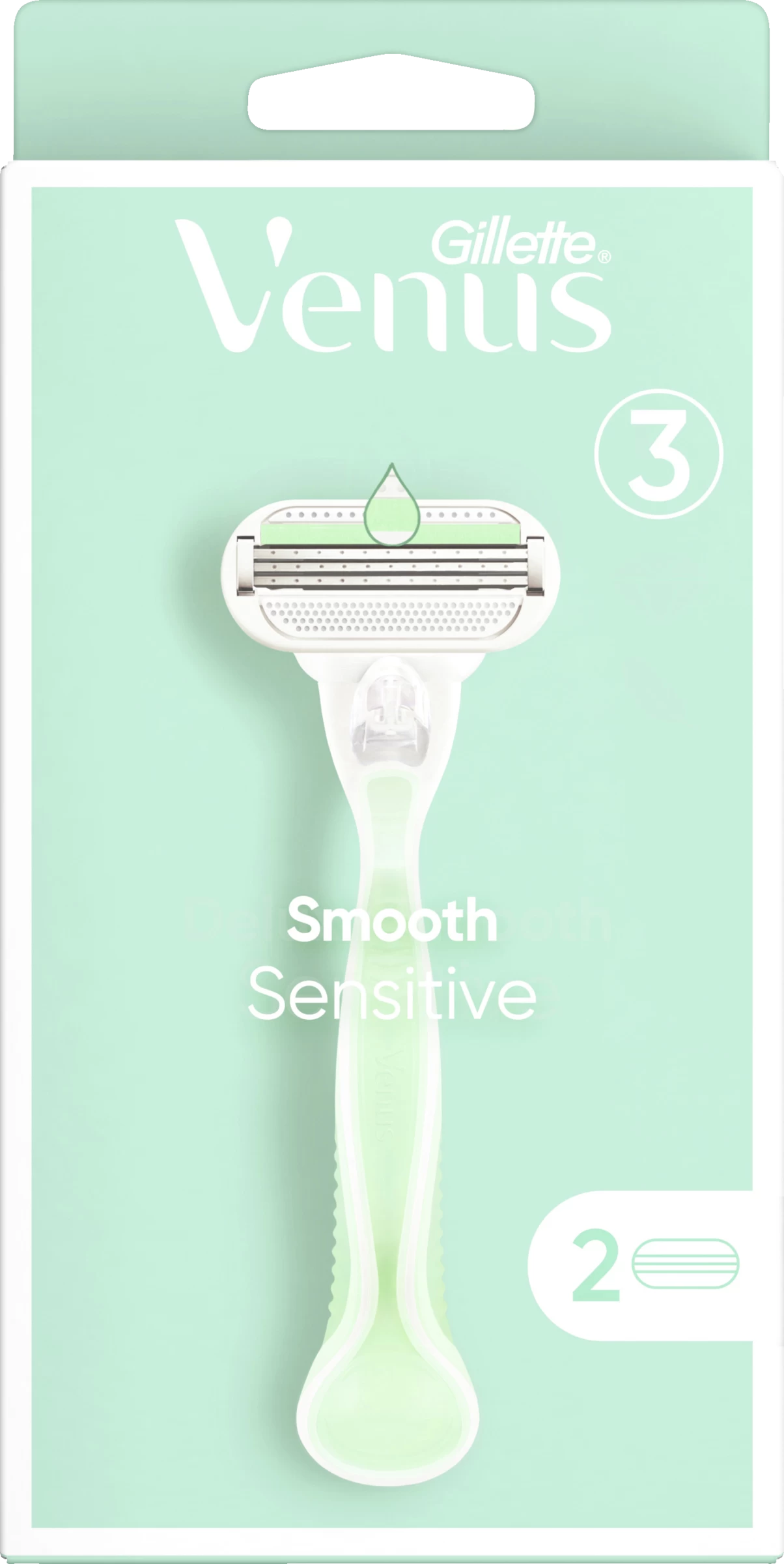 Rasierer Smooth Sensitive Mit 2 Klingen 3 Rasierer Smooth Sensitive Mit 2 Klingen