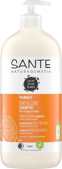 Sante FAMILY Kraft & Glanz Shampoo Bio-Orange & Kokos