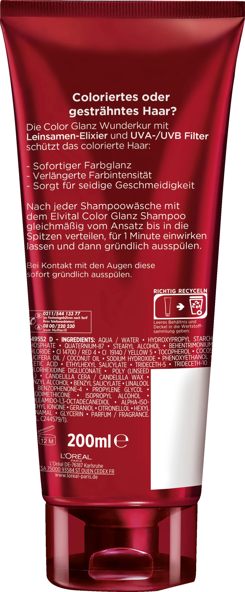 Wunder-Farbglanzkur Color Glanz 200ml 4 Wunder-Farbglanzkur Color Glanz 200ml – Bild 2