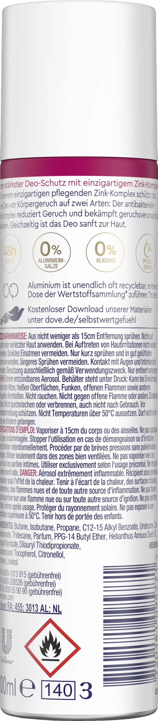 DOVE Deo Spray Rosenduft 4 DOVE Deo Spray Rosenduft – Bild 2