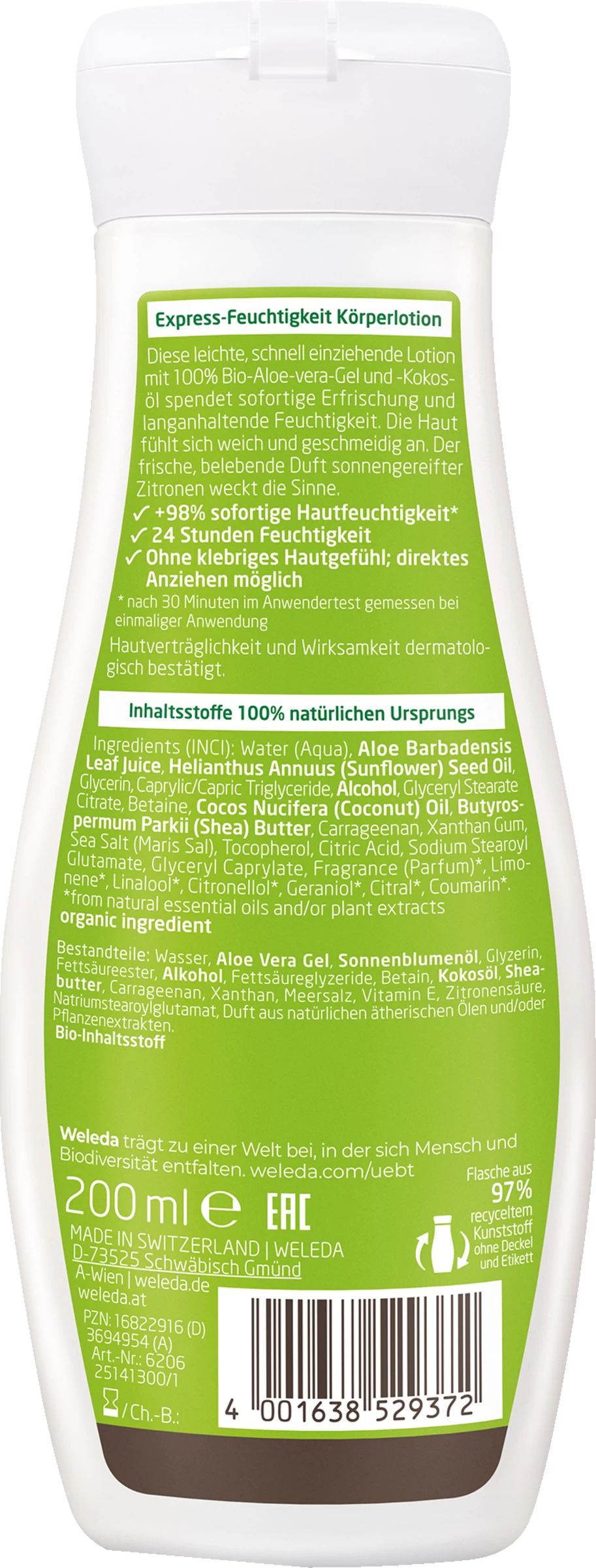 Weleda Express-Feuchtigkeit Körperlotion Citrus 4 Weleda Express-Feuchtigkeit Körperlotion Citrus – Bild 2
