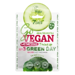 GoVEGAN WEDNESDAY GREEN DAY Tuchmaske