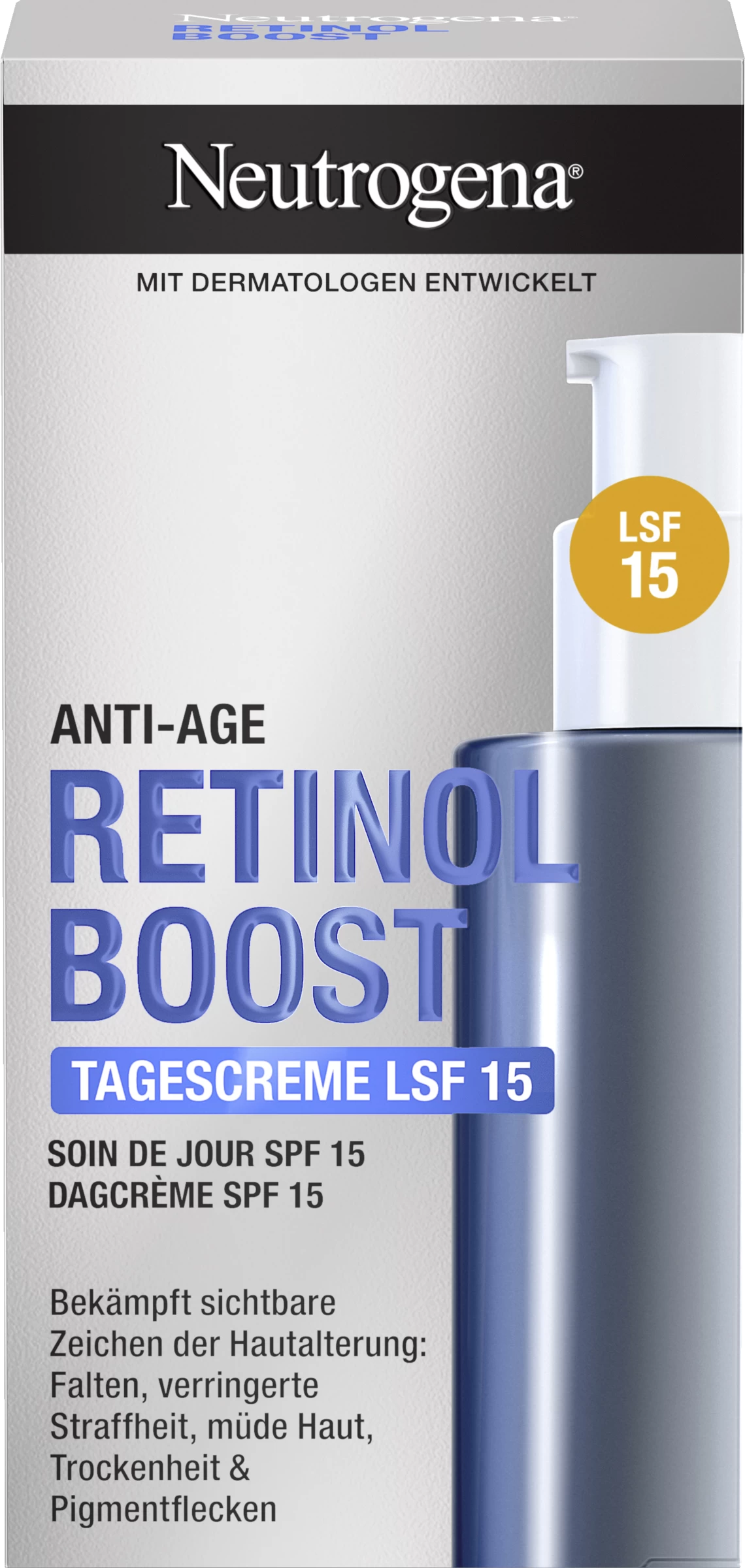 Neutrogena Anti-Age Retinol Boost Tagescreme LSF 15 3 Neutrogena Anti-Age Retinol Boost Tagescreme LSF 15