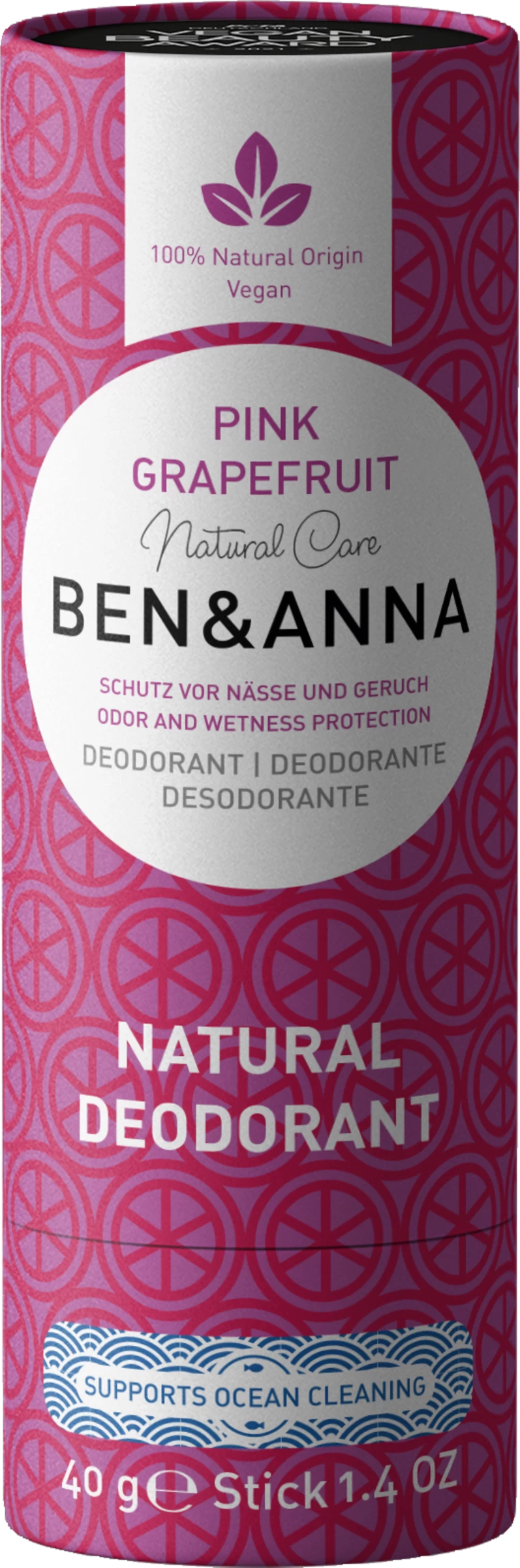 Natural Deodorant Stick Papertube Pink Grapefruit 3 Natural Deodorant Stick Papertube Pink Grapefruit