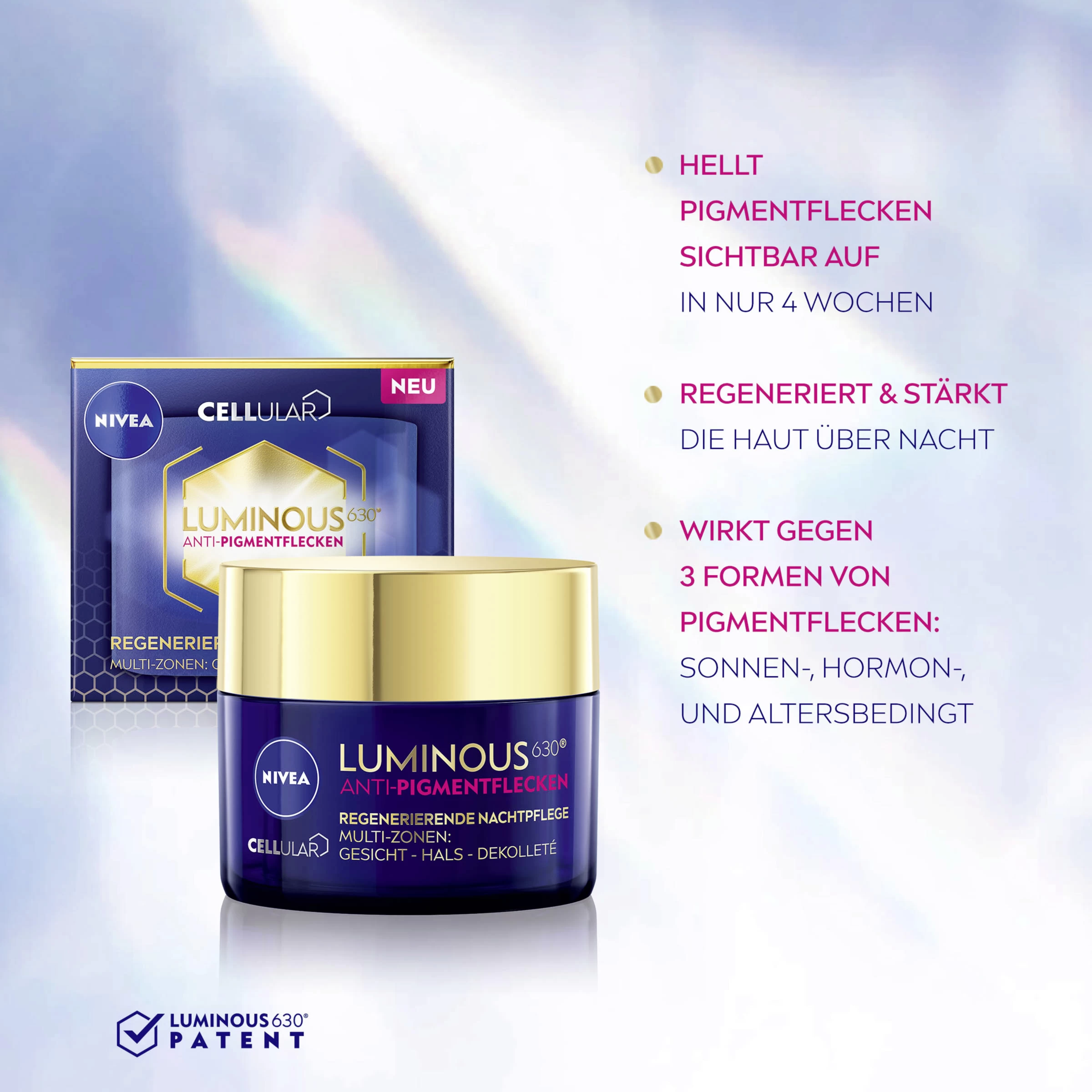 NIVEA Cellular Luminous 630 Anti Pigmentflecken Regenerierende Nachtpflege 12 NIVEA Cellular Luminous 630 Anti Pigmentflecken Regenerierende Nachtpflege – Bild 10