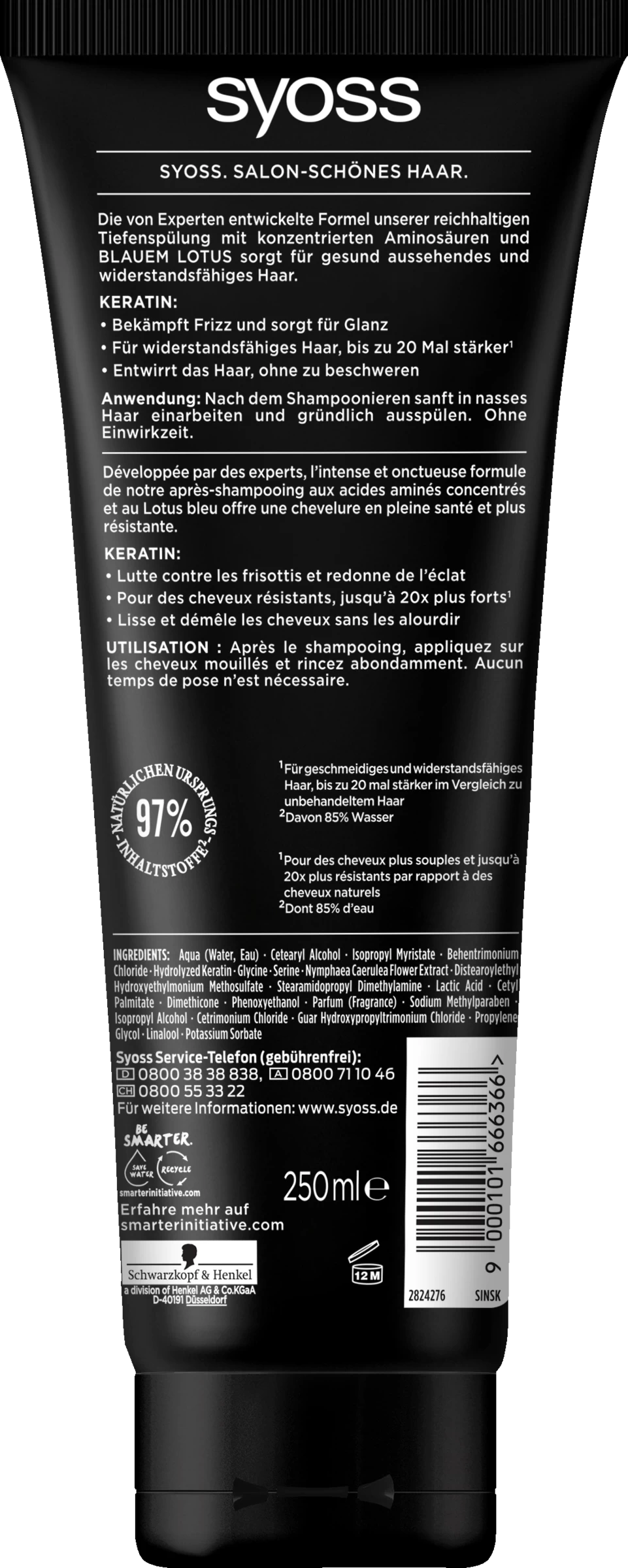 Syoss Professional Performance Keratin Tiefenspülung 4 Syoss Professional Performance Keratin Tiefenspülung – Bild 2