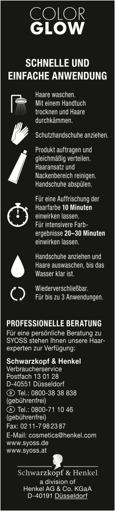 Syoss Colorglow Pflegende Haartönung Platin Blond 6 Syoss Colorglow Pflegende Haartönung Platin Blond – Bild 4