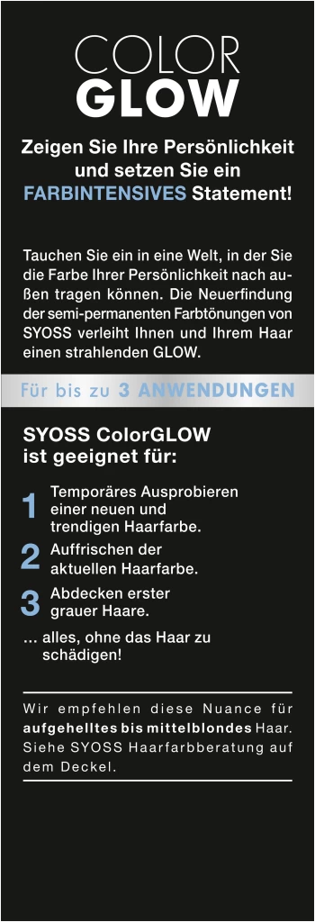 Syoss Colorglow Pflegende Haartönung Platin Blond 7 Syoss Colorglow Pflegende Haartönung Platin Blond – Bild 5