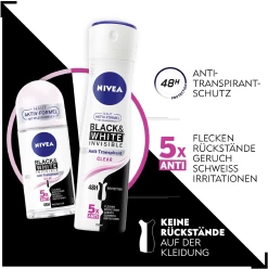 NIVEA Anti-Transpirant Roll-on Black & White Invisible Clear -hochwertige Pflegeprodukte MAM 8419304 SHOP IMAGE 1.4