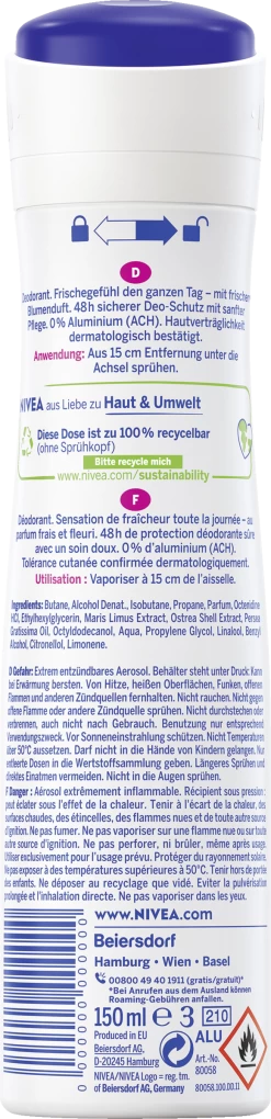 NIVEA Deodorant Spray Fresh Flower 12 NIVEA Deodorant Spray Fresh Flower -hochwertige Pflegeprodukte MAM 8419386 SHOP IMAGE 1.4