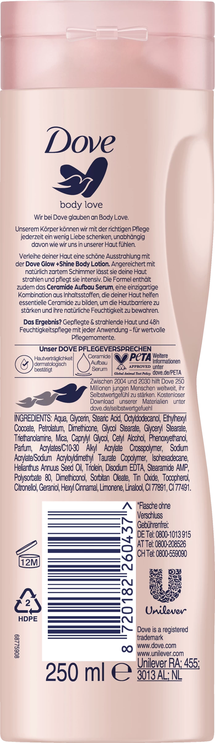 DOVE Body Love Glow & Shine Body Lotion 4 DOVE Body Love Glow & Shine Body Lotion – Bild 2