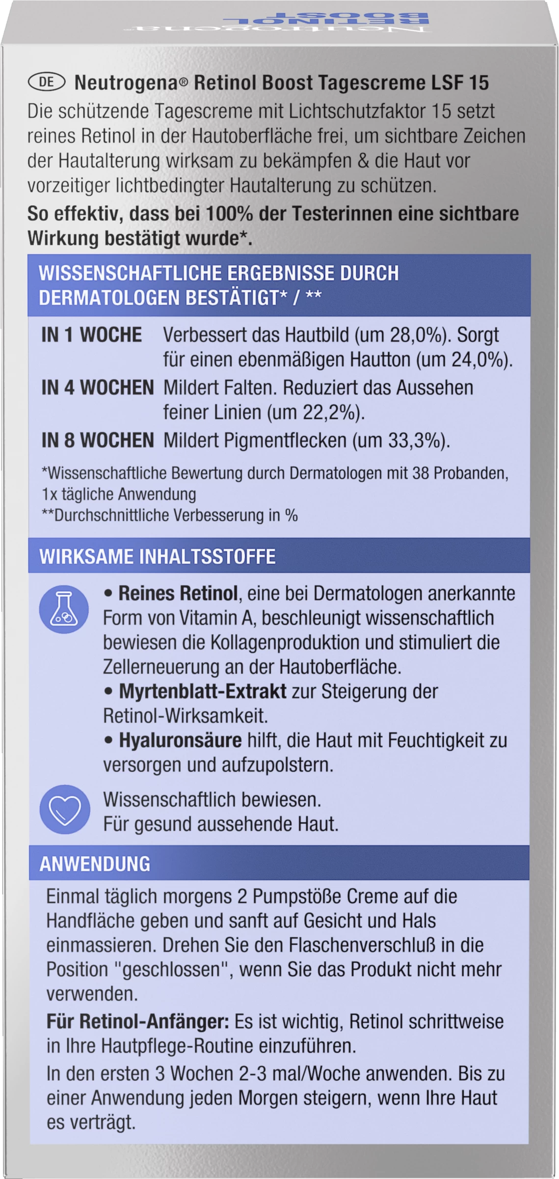 Neutrogena Anti-Age Retinol Boost Tagescreme LSF 15 5 Neutrogena Anti-Age Retinol Boost Tagescreme LSF 15 – Bild 3