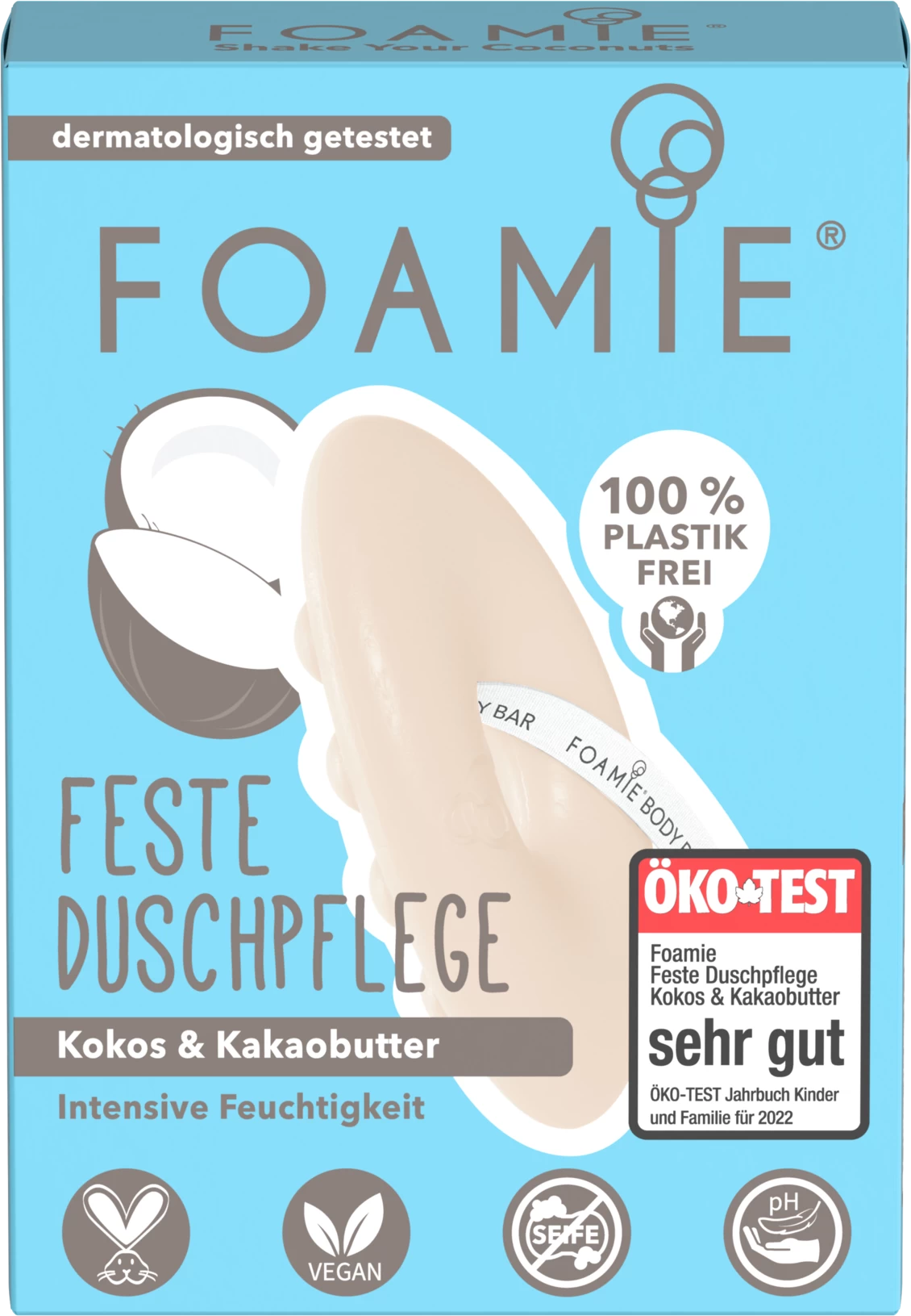 Feste Duschpflege Kokos & Kakaobutter 3 Feste Duschpflege Kokos & Kakaobutter