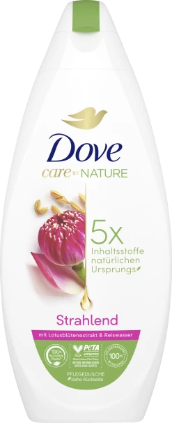 DOVE Care By Nature Pflegedusche Strahlend Mit Lotusblütenextrakt & Reiswasser