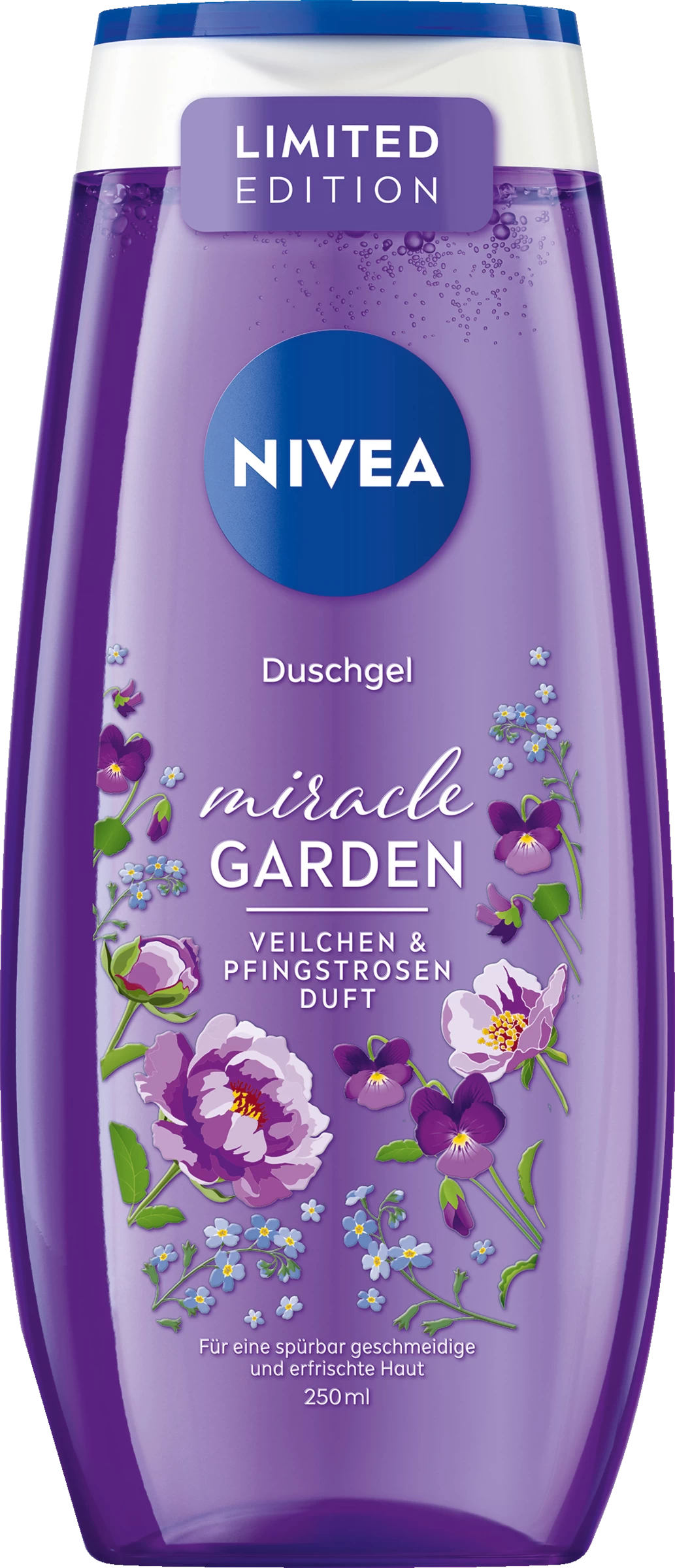 NIVEA Pflegedusche Miracle GARDEN V Eilchen & Pfingstrosen Duft 3 NIVEA Pflegedusche Miracle GARDEN V Eilchen & Pfingstrosen Duft
