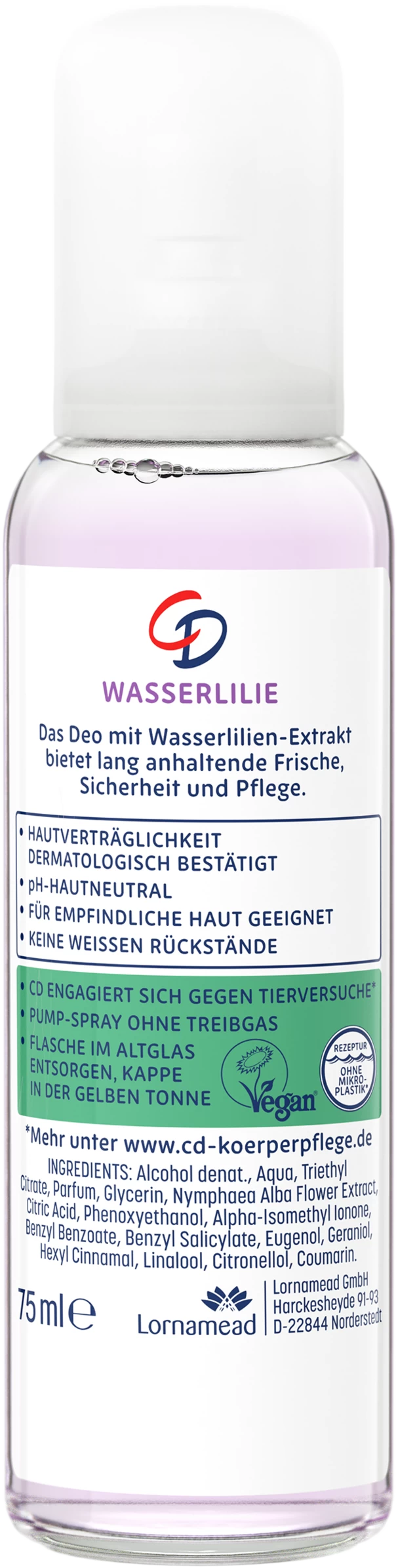 24h Deodorant Zerstäuber Wasserlilie 4 24h Deodorant Zerstäuber Wasserlilie – Bild 2