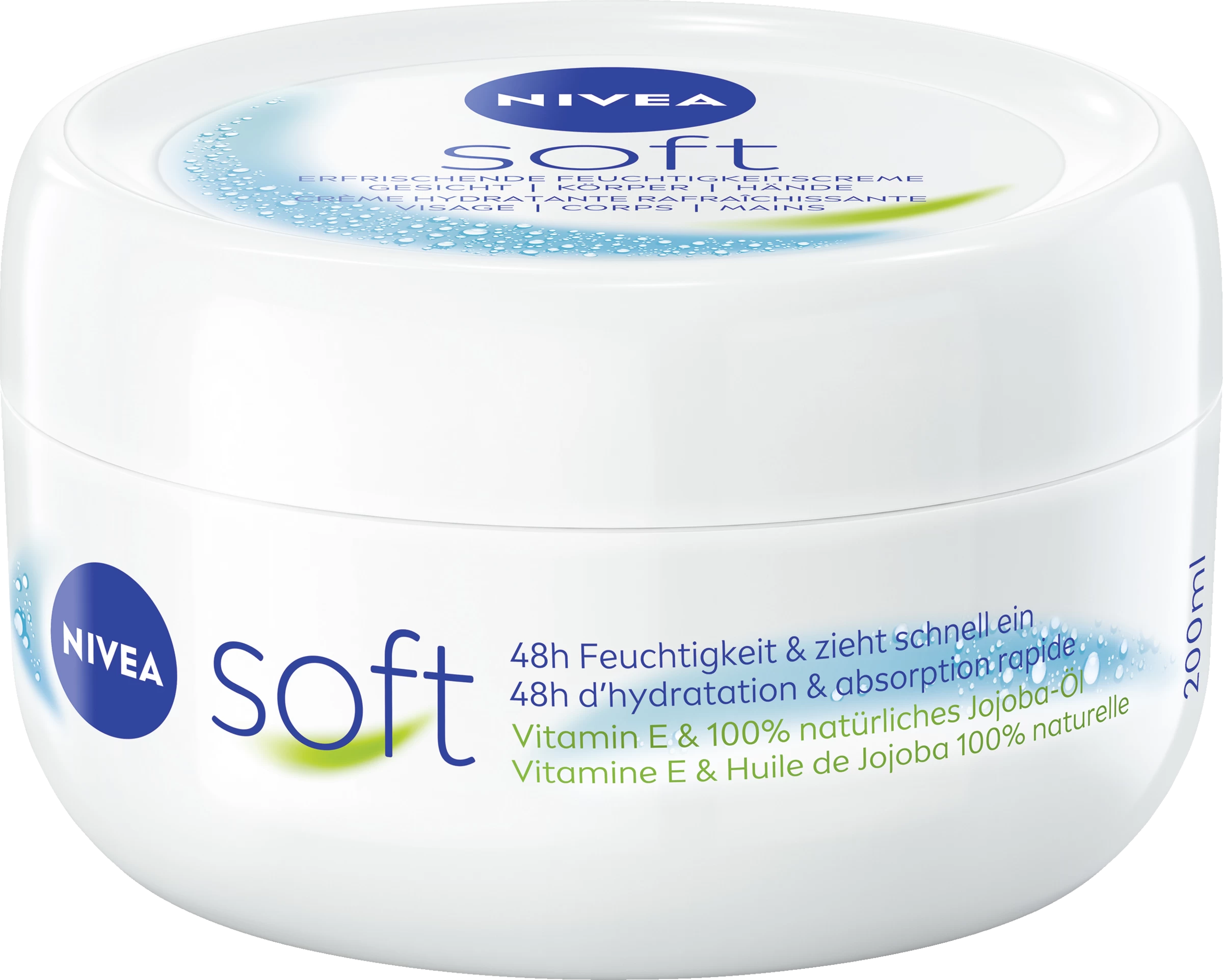 NIVEA Soft Creme Erfrischende Feuchtigkeitscreme Tiegel 3 NIVEA Soft Creme Erfrischende Feuchtigkeitscreme Tiegel