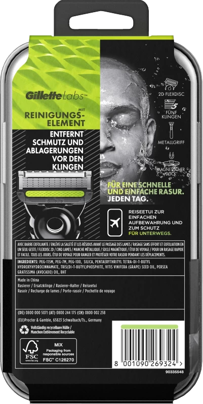 Gillette® Labs Rasierer Mit 2 Klingen Und Reiseetui 6 Gillette® Labs Rasierer Mit 2 Klingen Und Reiseetui – Bild 4