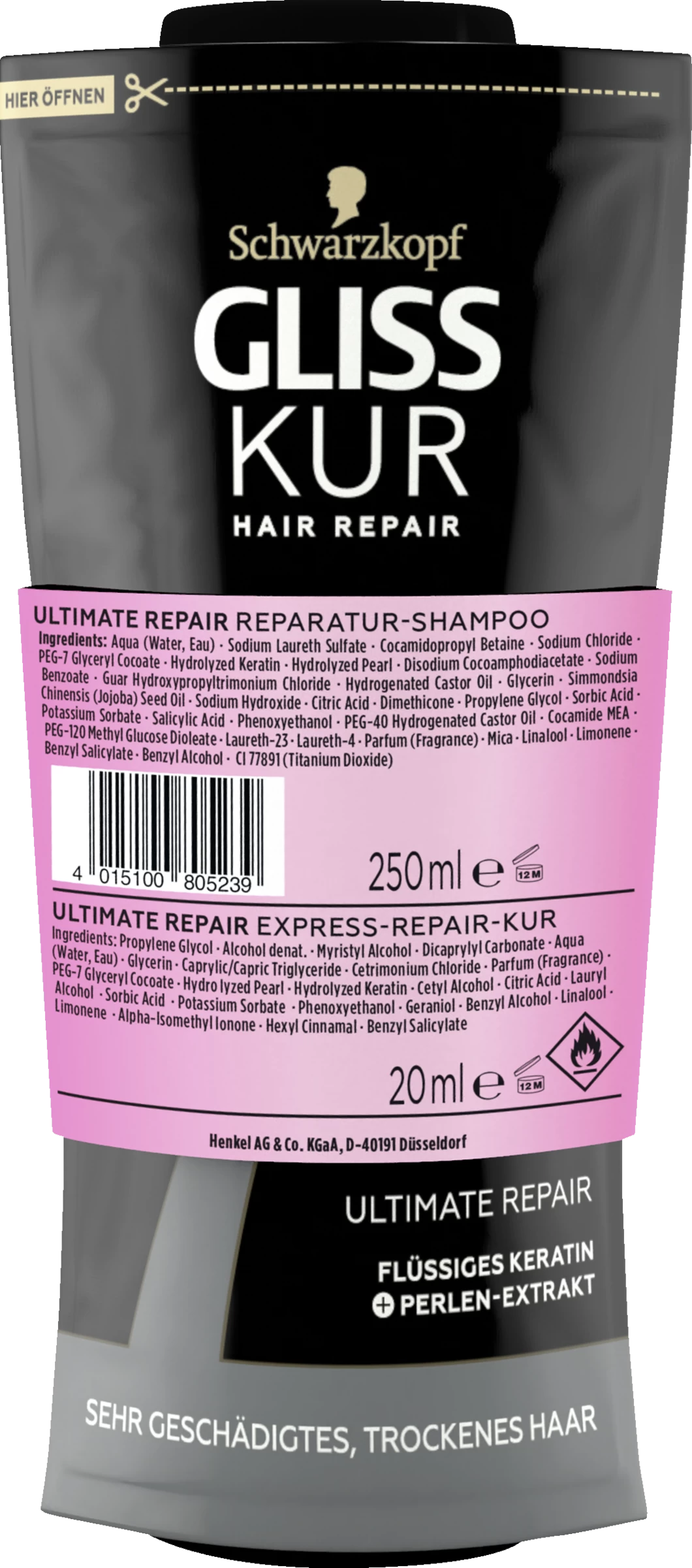 Set Shampoo + ERK Sachet Ultimate Repair + 7 Sec. Ultimate Repair 4 Set Shampoo + ERK Sachet Ultimate Repair + 7 Sec. Ultimate Repair – Bild 2