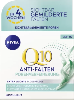 NIVEA Q10 Power Anti-Falten + Porenverfeinerung Tagespflege LSF 15