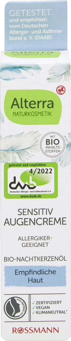 Sensitiv Augencreme Bio-Nachtkerzenöl